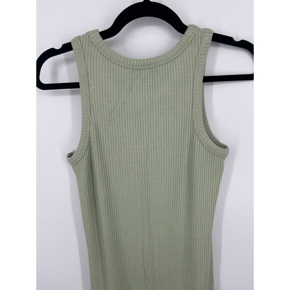 Rails Reseda Tank Dress Sage Green Sleeveless Sheath Maxi Ribbed X-Small XS - Picture 7 of 8
